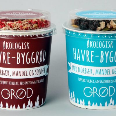 Package design for GRØD's instant porridge