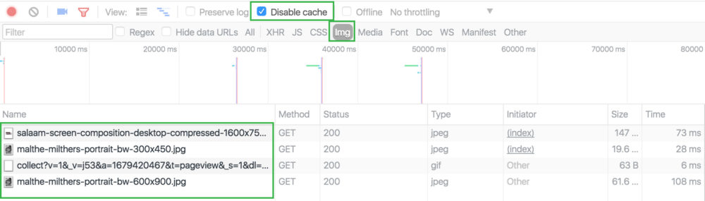 Chrome Developer tools network tab screenshot.